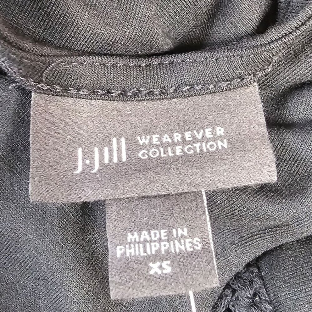 J. Jill Wearever Womens XS Black Sleeveless Crochet Trim Layered Tank Dress NWT - Picture 8 of 9